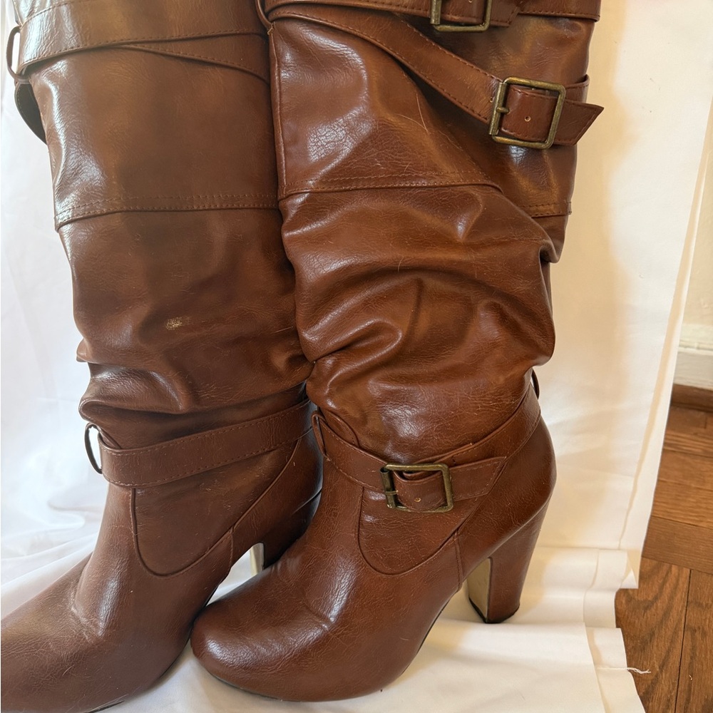 Brown Leather Women's Boots 7.5